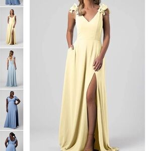 Buttercup yellow bridesmaid dress